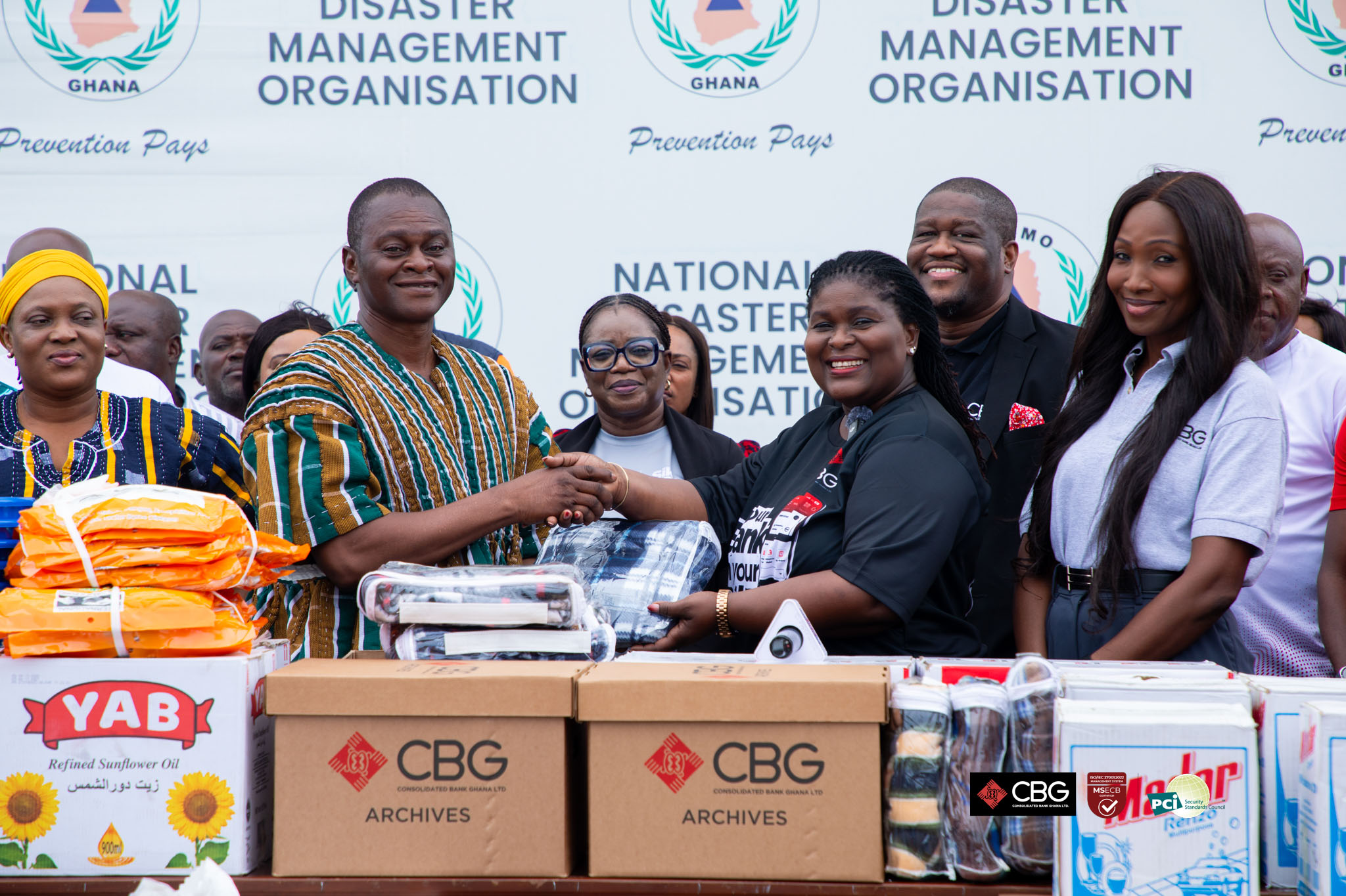 CBG Donates Relief Items To NADMO And Select Municipal Assemblies